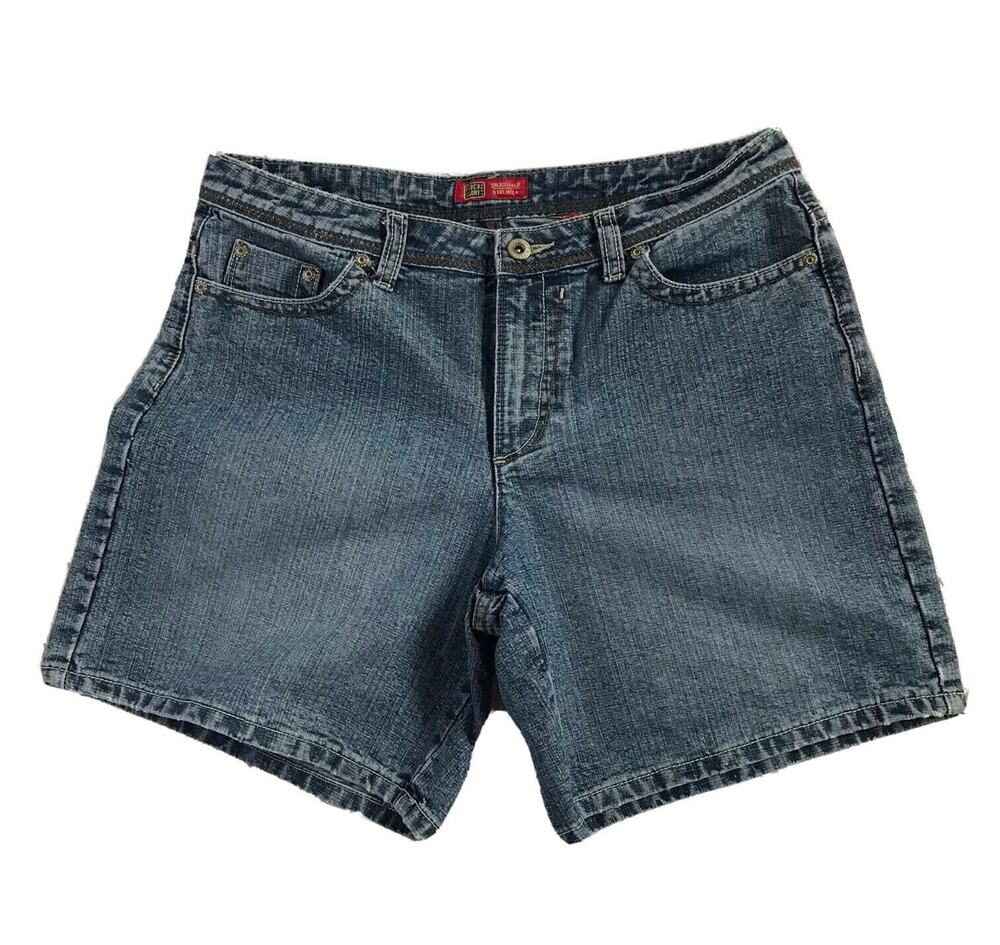 Vintage faded glory original women High Rise Curvy Denim blue Shorts sz 4